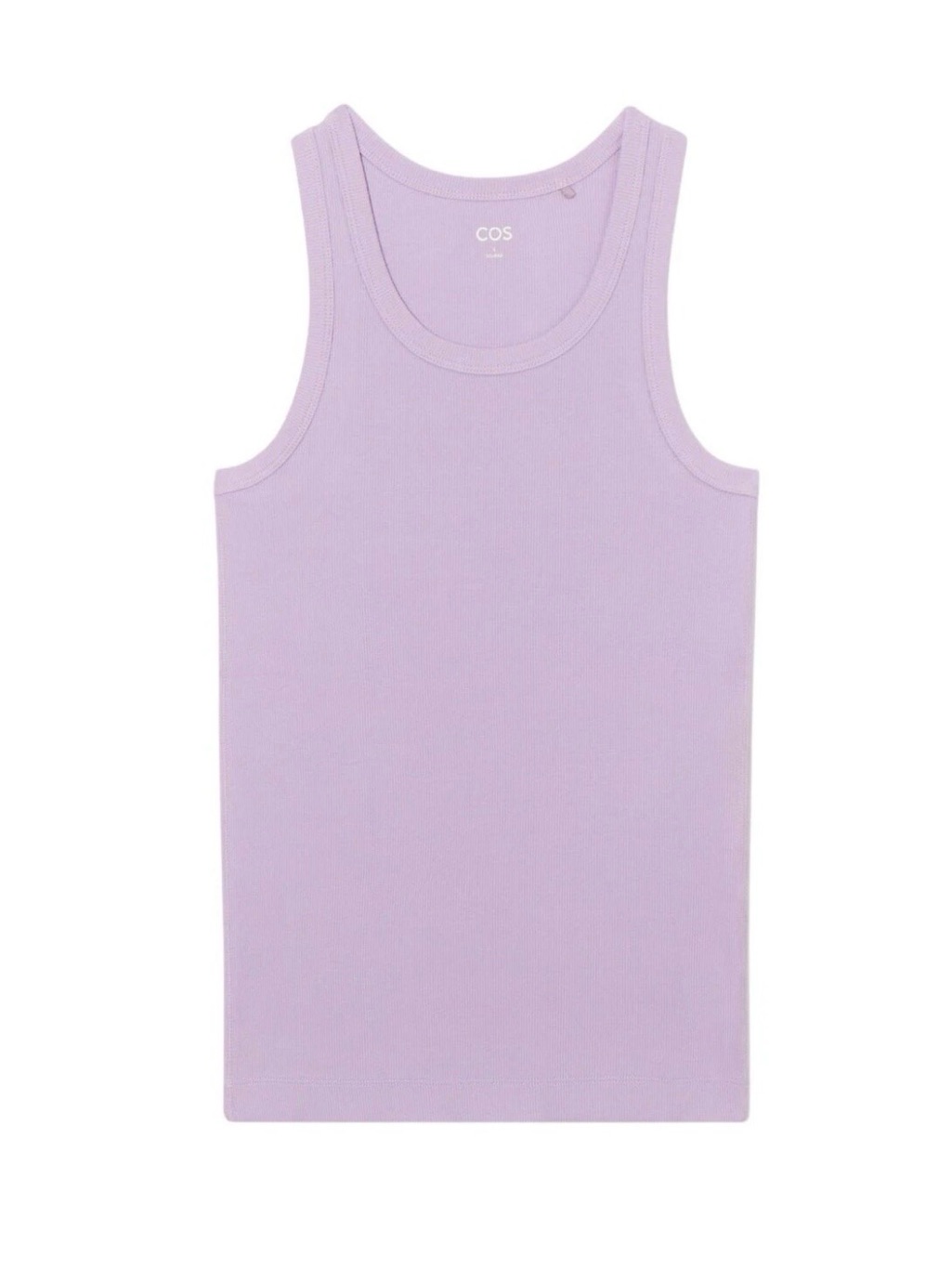 Cos Lavendar Ribbed Scoop Neck Tank Top